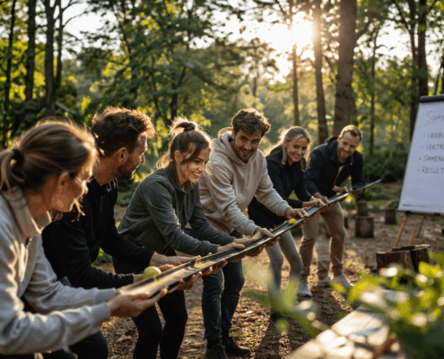 Teamuitje buiten activiteit